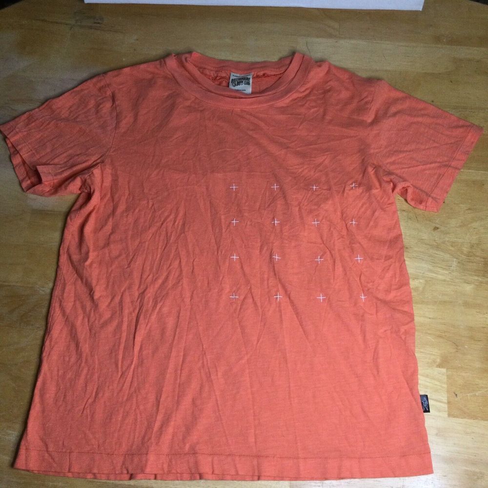 billionaire boys club t-shirt orange Flagship executive XL Double Collared